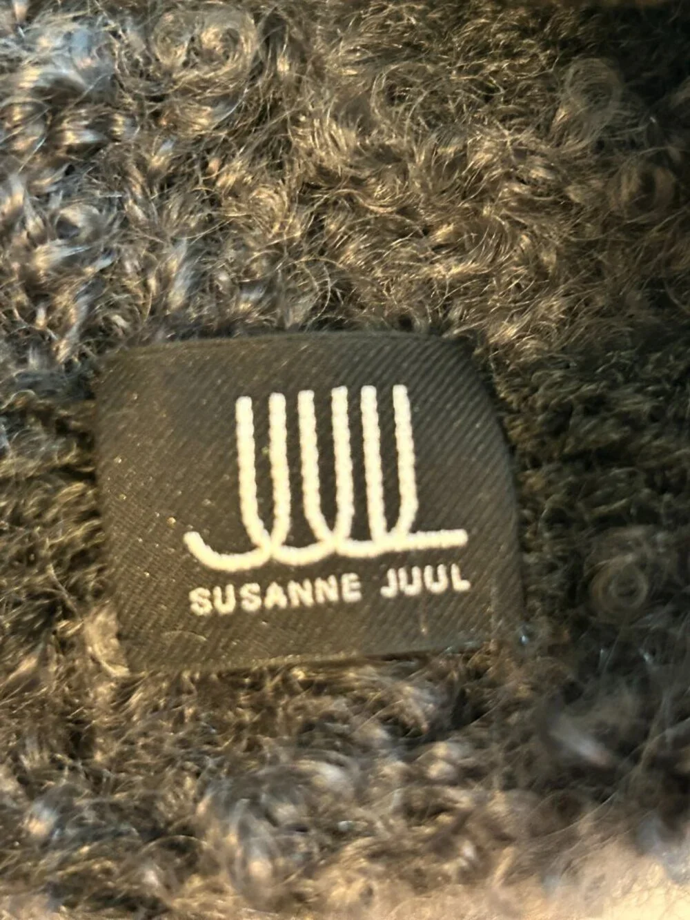 Danish Designer Mohair Knit Hat, Grey